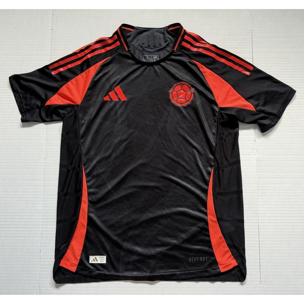 Colombia Adidas 2024 2025 Away Jersey Black Orange Men's Large